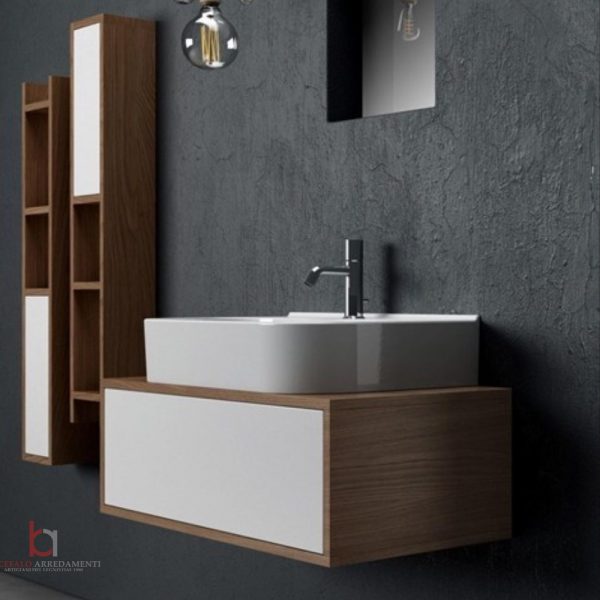 arredo bagno in legno di rovere stile moderno copia
