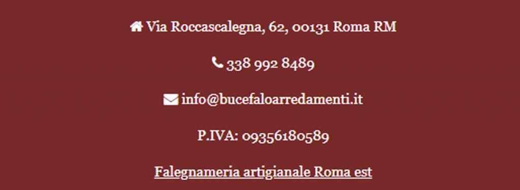 BUCEFALO ARREDAMENTI FALEGNAME ECONOMICO ROMA